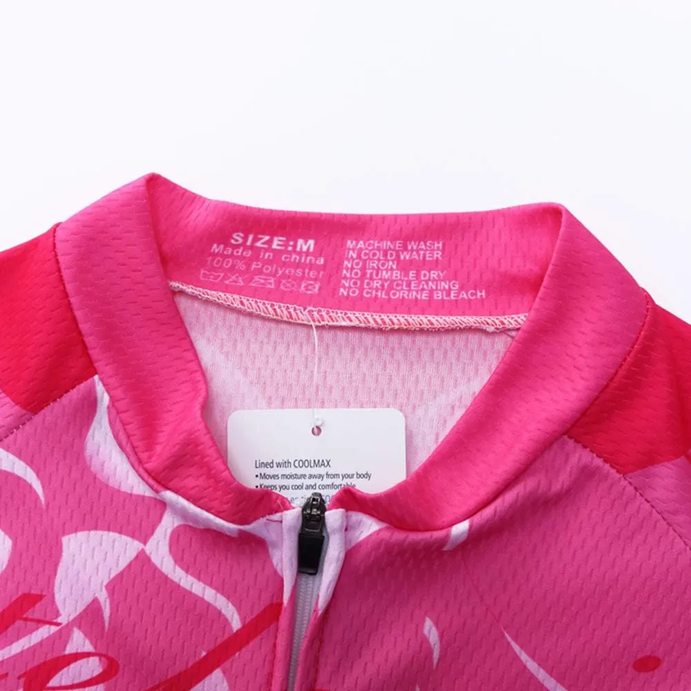 Cycling Jersey Women, Short Sleeve Bike Shirts Summer Road Bicycle Clothes Female Biking Tops Qiuck Dry S-3XL