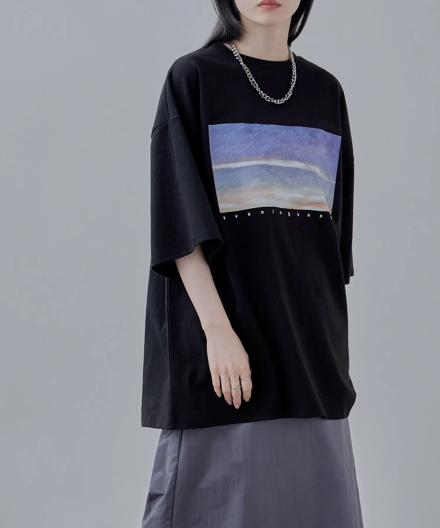 Design print big silhouette Tee