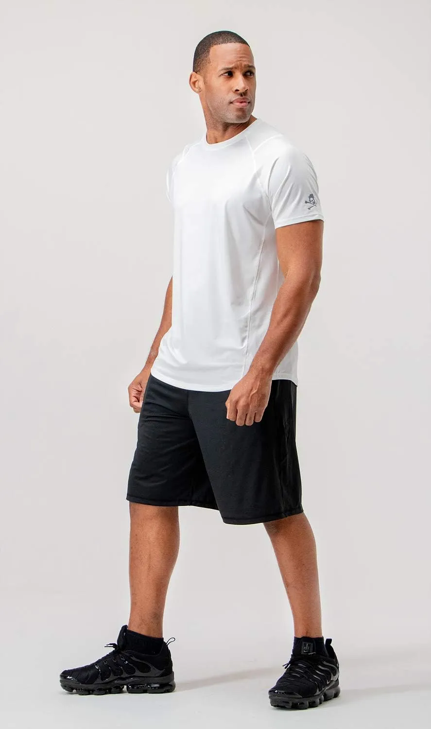 DEVOPS Men's 3-Pack Quick Dry Short Sleeve T-Shirt Sun Protection Running Athletic Workout Active Shirts