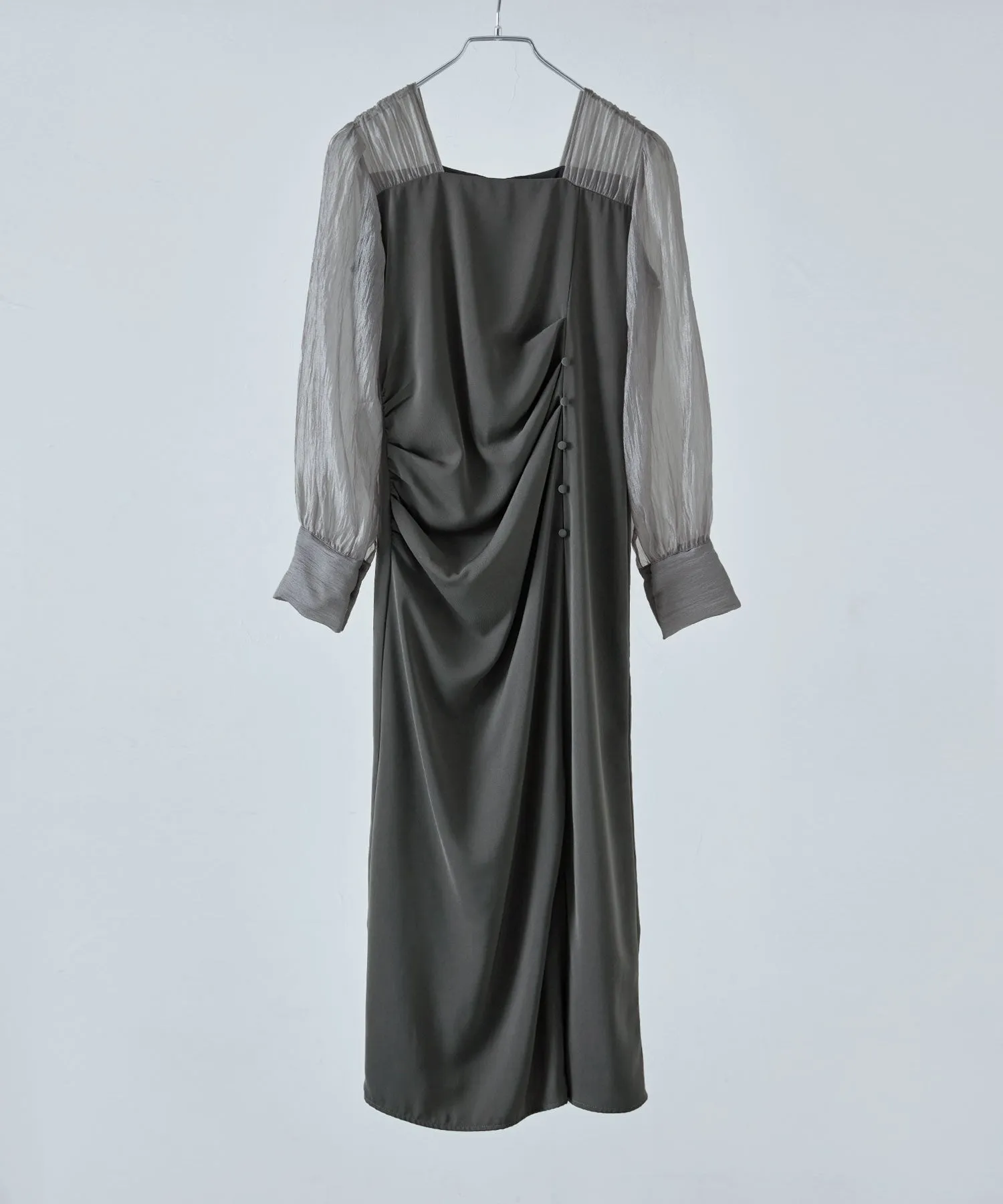 Drape design I-line dress