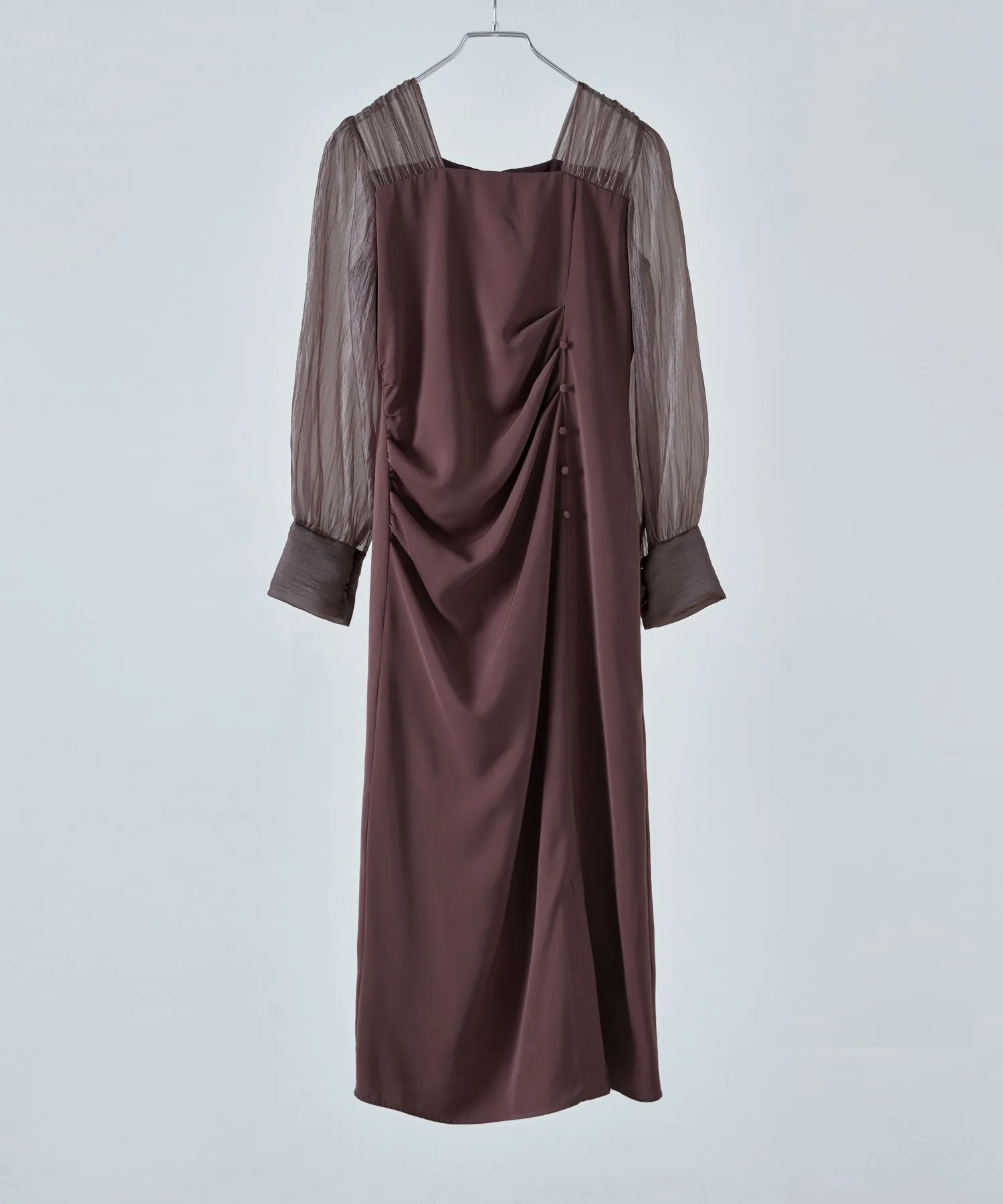 Drape design I-line dress