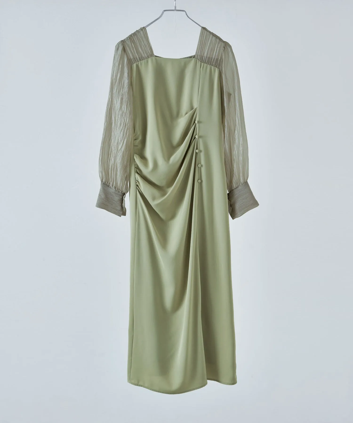 Drape design I-line dress