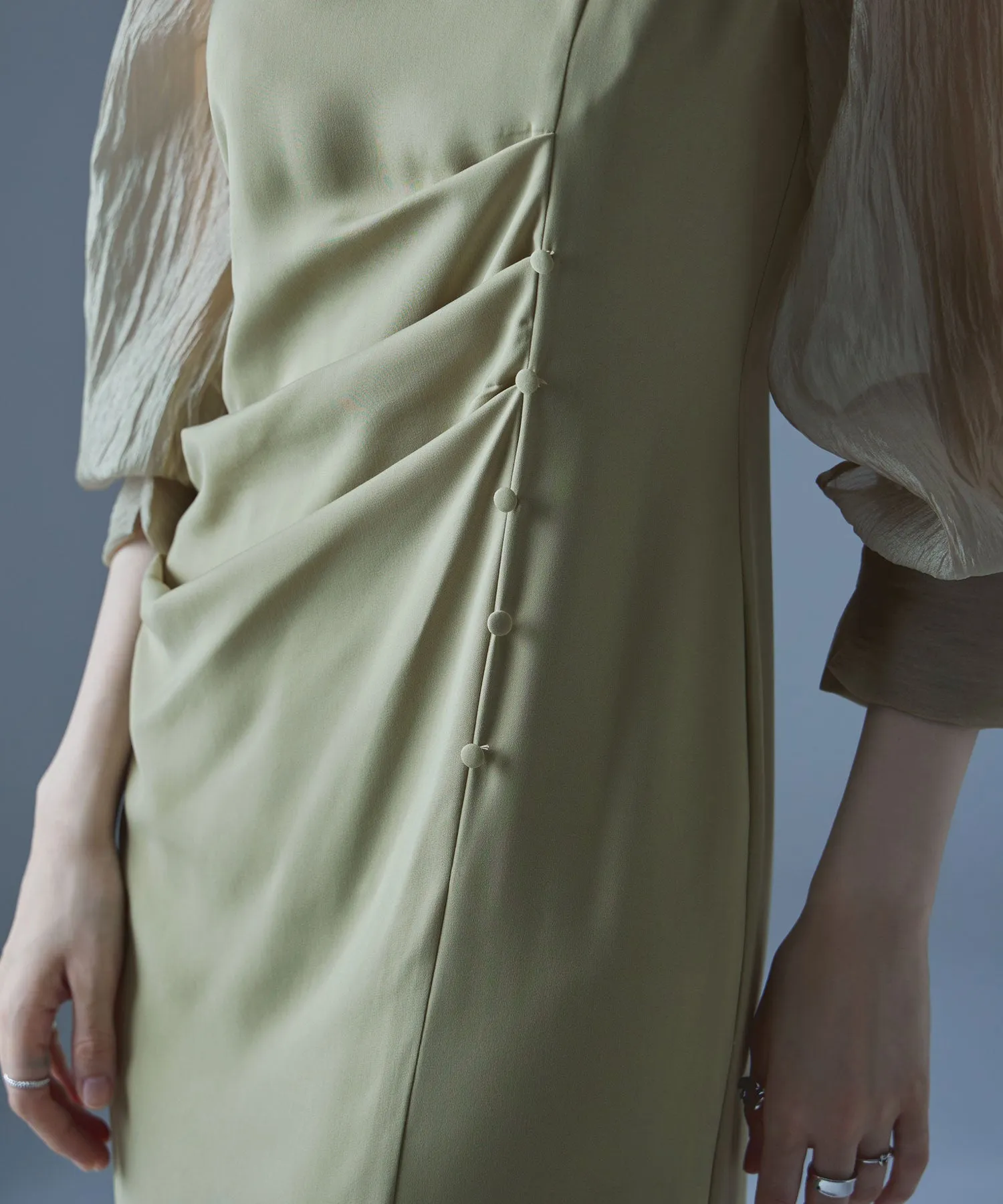 Drape design I-line dress