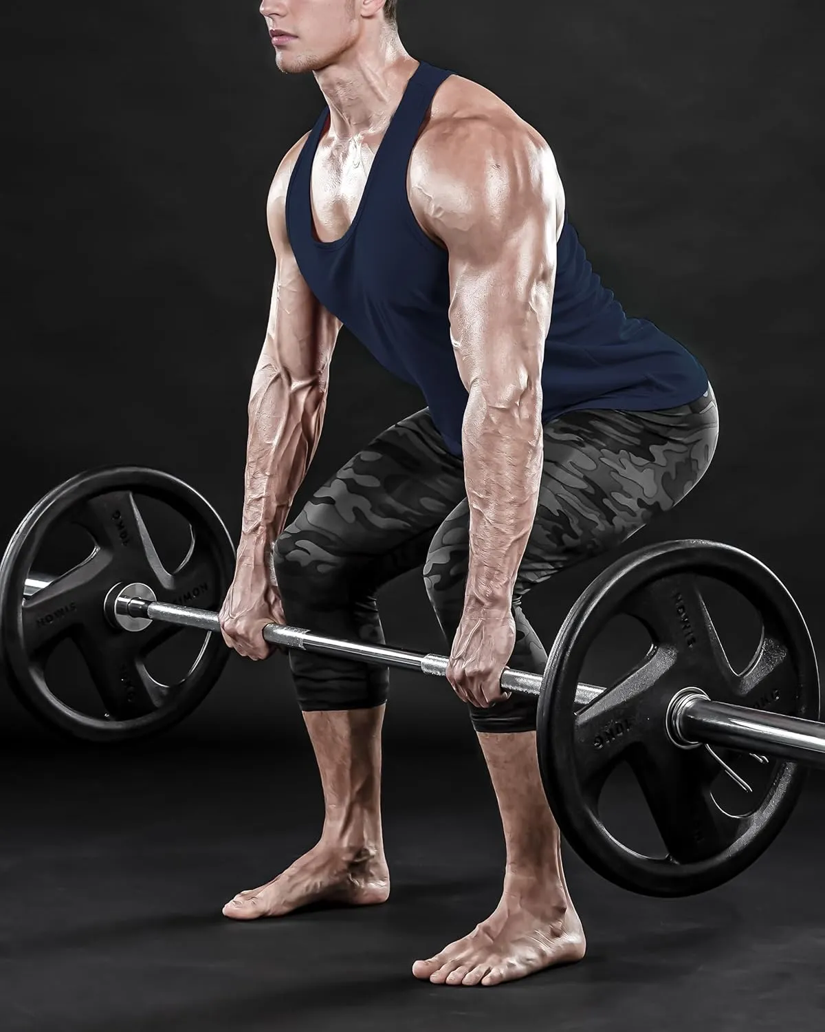 DRSKIN Men's 4, 3 or 1 Pack Tank Tops Sleeveless Shirts Y-Back Muscle Mesh Gym Training Athletic Workout Dry Fit