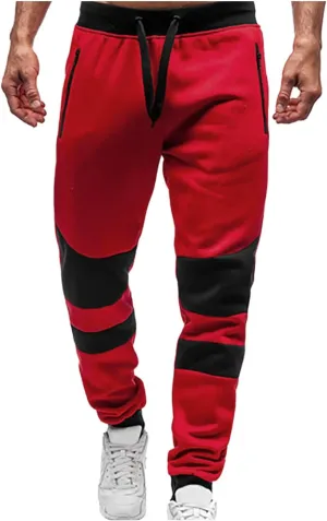 DuDubaby Golf Pants Men's Running Trousers Multi-Pocket Small Feet Slim Tooling Casual Trousers Mens Slim Fit Pants
