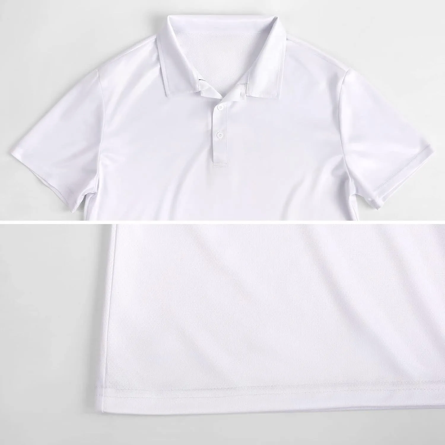 Flamingos Tropical Leaves Mens Polo Shirts Quick Dry Short Sleeve Golf Slim Fit T Shirt