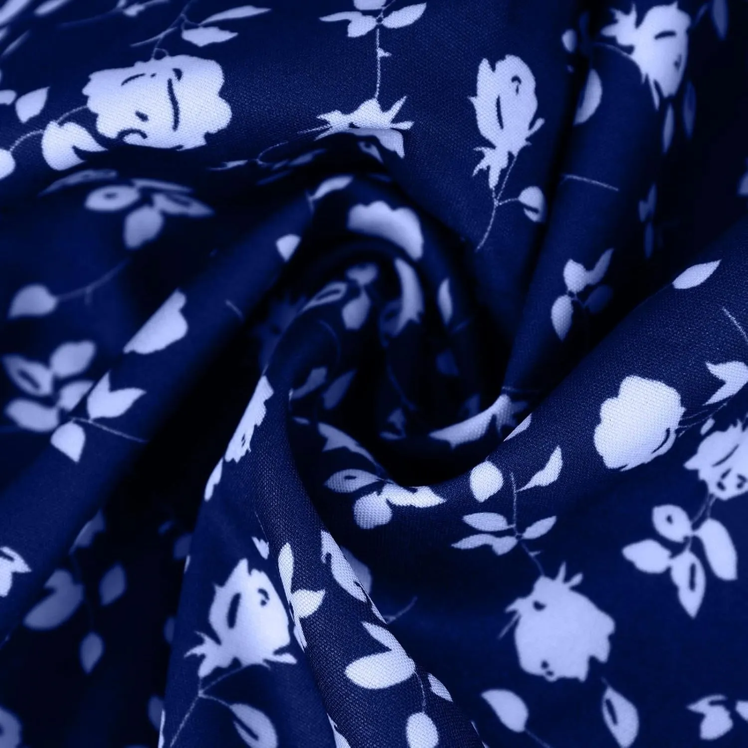 Floral Dress for Women 2024 Summer Puffy Short Sleeve V Neck Midi Dress Boho Beach Casual Flowy Wrap Dress Plus Size