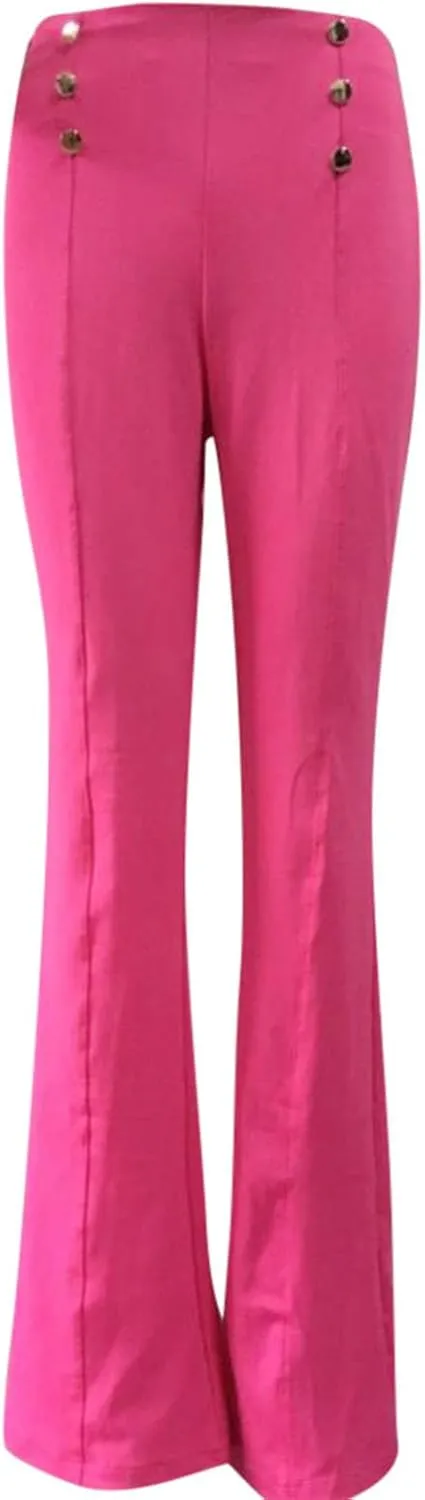 Formal Suit Pants for Women Premium Business Casual Dress Pants Slim Fit Straight Leg Trousers High Waist Button Pant