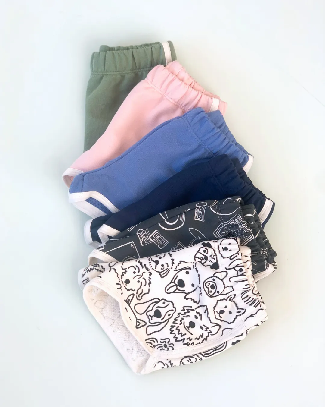 French Terry Shorts, Solid Lake Blue