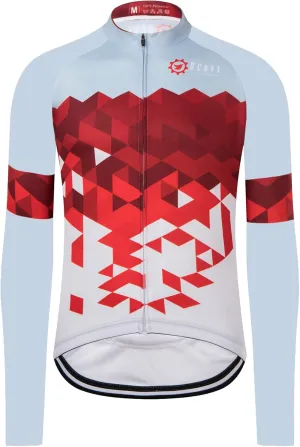 GCRFL Men's Cycling Jersey Long Sleeve Biking Shirt with 3 1 Zipper Pocket Breathable Quick Dry Bicycle Jersey