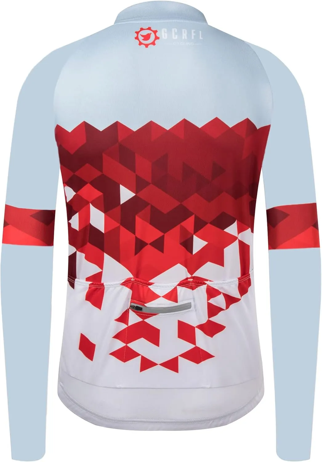 GCRFL Men's Cycling Jersey Long Sleeve Biking Shirt with 3 1 Zipper Pocket Breathable Quick Dry Bicycle Jersey