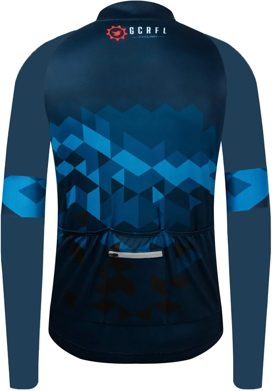 GCRFL Men's Cycling Jersey Long Sleeve Biking Shirt with 3 1 Zipper Pocket Breathable Quick Dry Bicycle Jersey
