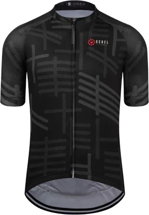 GCRFL Men's Cycling Jersey Short Sleeve Biking Shirt with 3 Rear Pockets   Zipper Pocket Breathable Quick Dry Bicycle Jersey