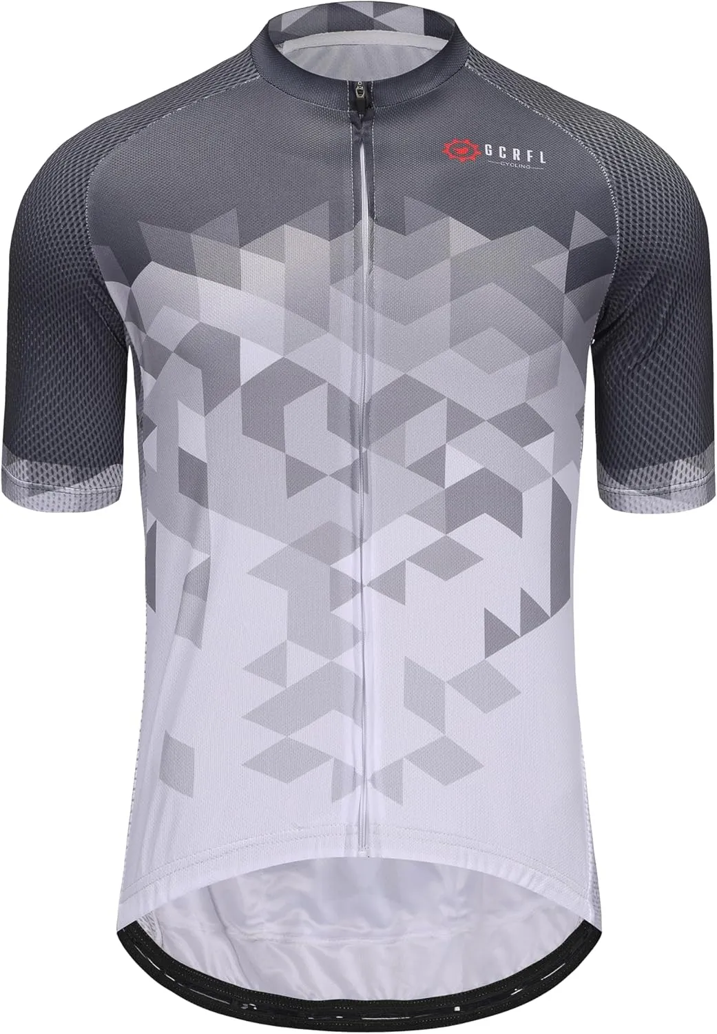 GCRFL Men's Cycling Jersey Short Sleeve Biking Shirt with 3 Rear Pockets   Zipper Pocket Breathable Quick Dry Bicycle Jersey