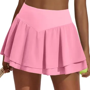 Golf Skorts for Women with Pockets Women's Skorts Womens Tennis Skirt with Shorts Underneath Plus Size High Waisted