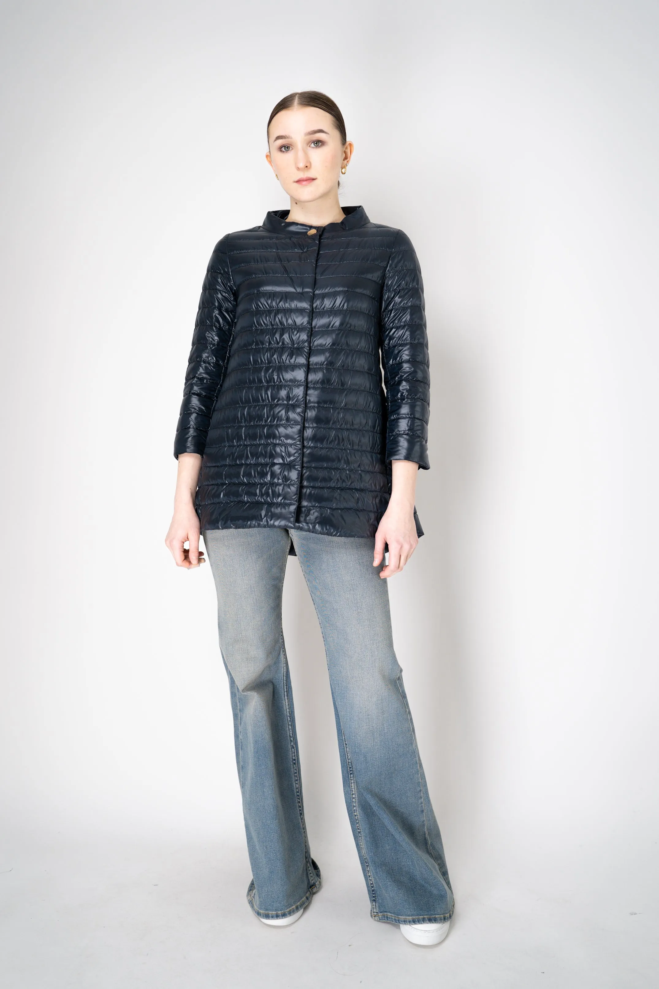 Herno A-Line Padded Jacket in Navy
