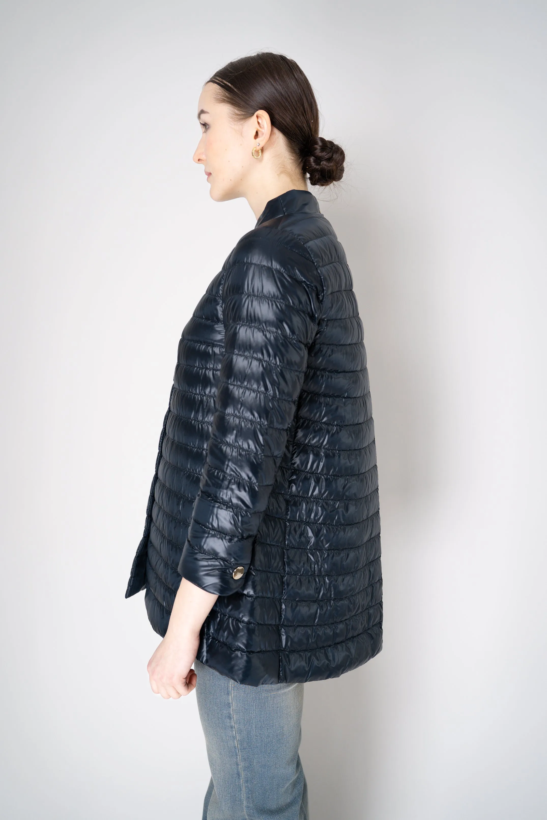 Herno A-Line Padded Jacket in Navy