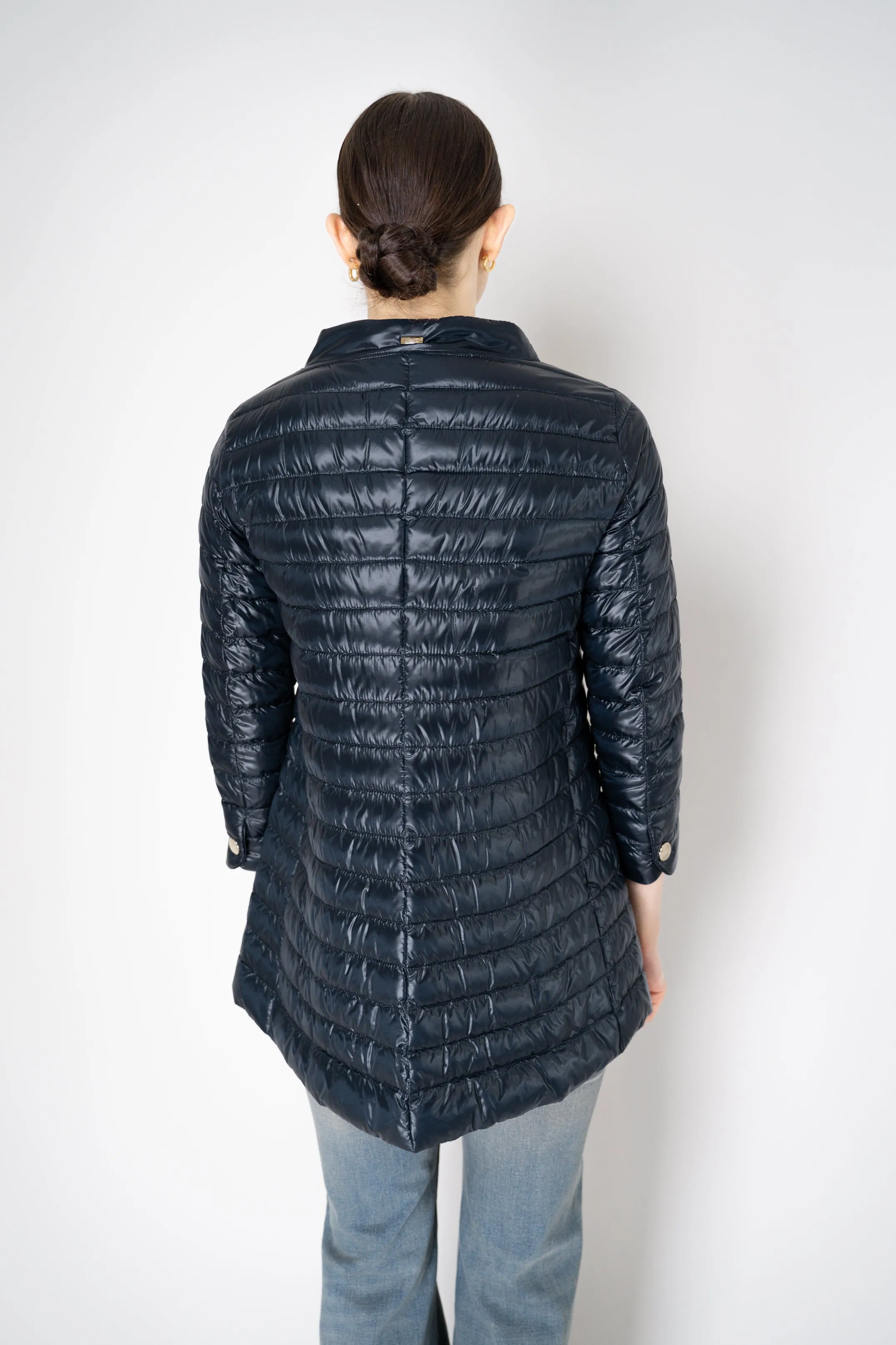 Herno A-Line Padded Jacket in Navy