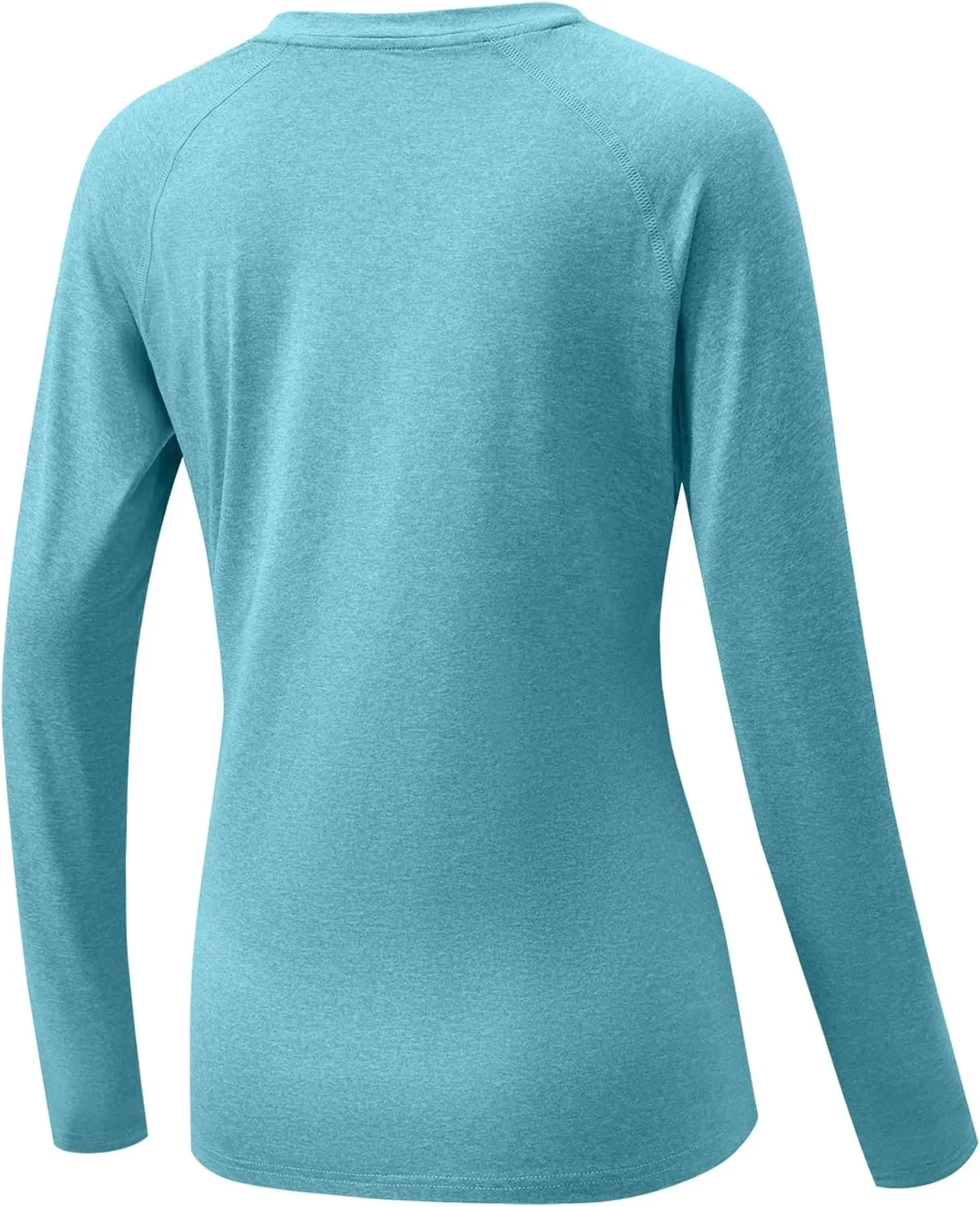 HISKYWIN Women's Quick Dry Shirts UPF 50  Sun Protection V-Neck Long Sleeve Athletic Workout Tops