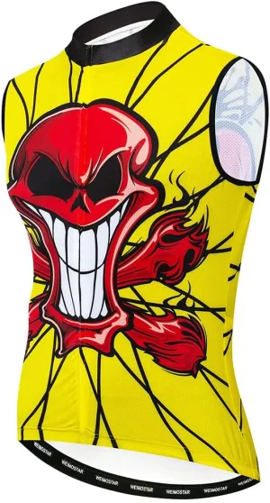 Hotlion Cycling Vest for Men Sleeveless Bike Jersey Shirts Team Bicycle Jacket Tops Reflective