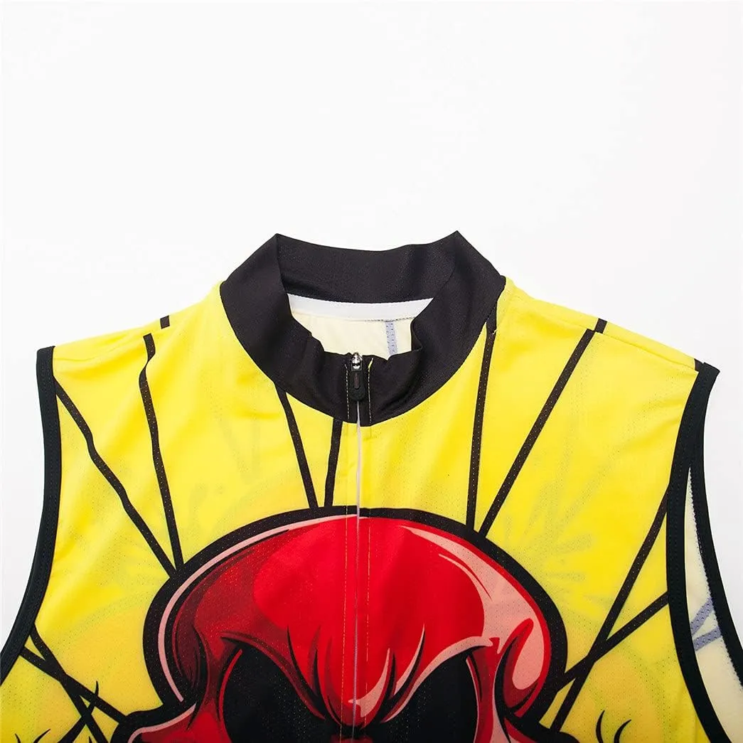 Hotlion Cycling Vest for Men Sleeveless Bike Jersey Shirts Team Bicycle Jacket Tops Reflective