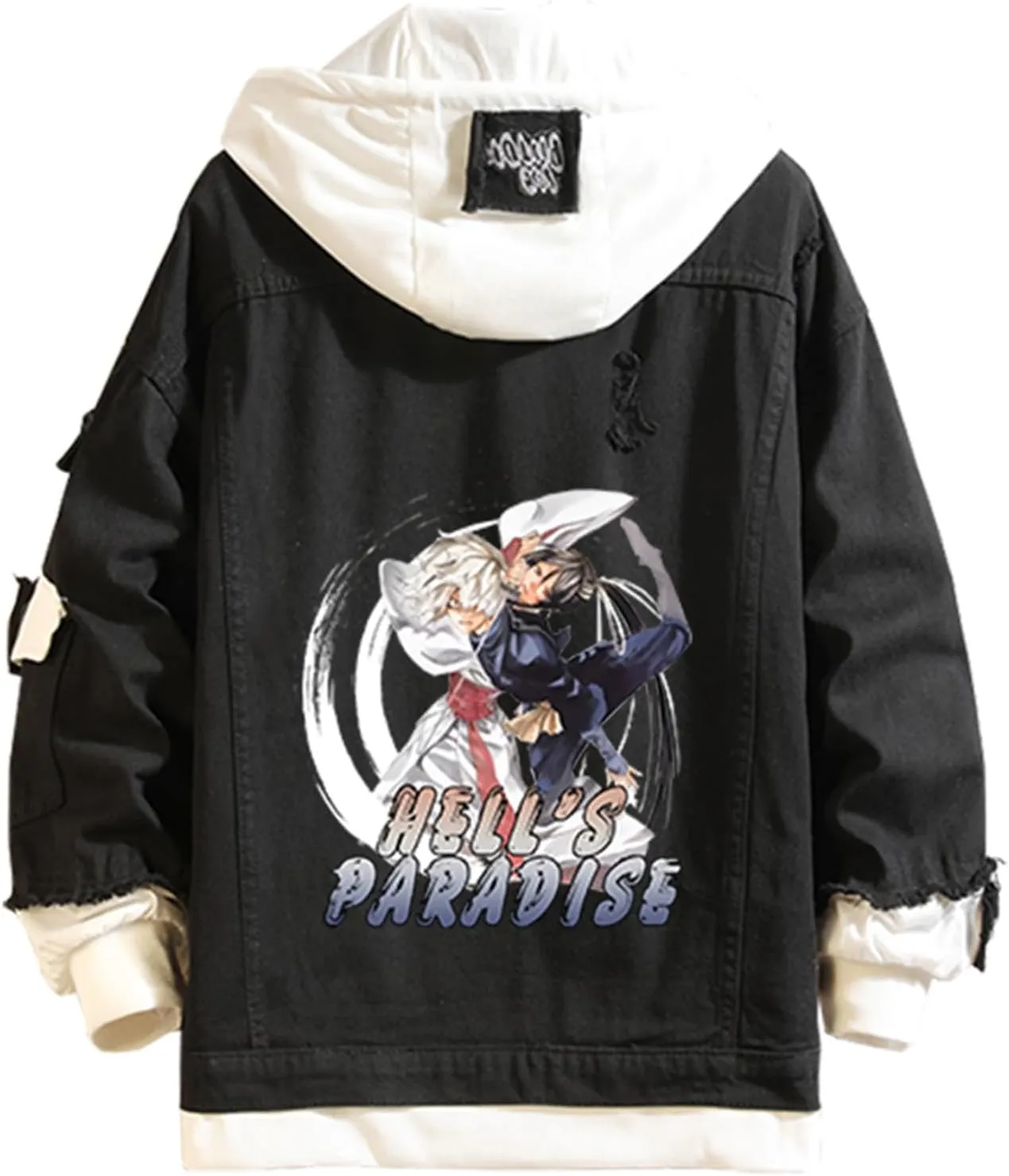 ISaikoy Anime Hells Paradise JigokuRaku Denim Jacket Long Sleeve Jeans Sweatshirt Sweater Hoodie