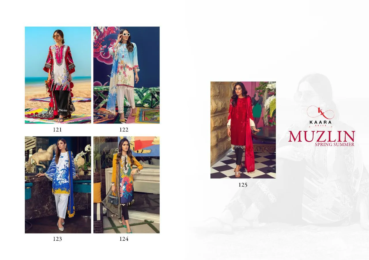 KAARA SUITS BRINGS MUZLIN PURE COTTON DAILYWEAR PAKISTANI STYLE SUITS