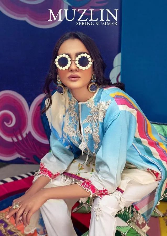 KAARA SUITS BRINGS MUZLIN PURE COTTON DAILYWEAR PAKISTANI STYLE SUITS