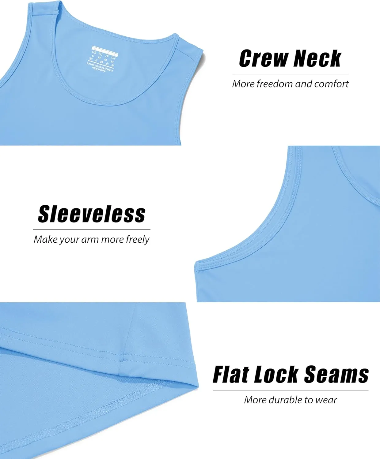 KEFITEVD Men's UPF 50  Tank Top Sleeveless Workout Swim Shirts Quick Dry Muscle Shirt for Bodybuilding Gym Beach