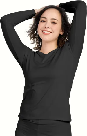 LAPASA Women Thermal Shirt Crewneck Mock Neck Turtleneck Base Layer Fleece Top Thermoflux Lightweight Midweight Heavyweight