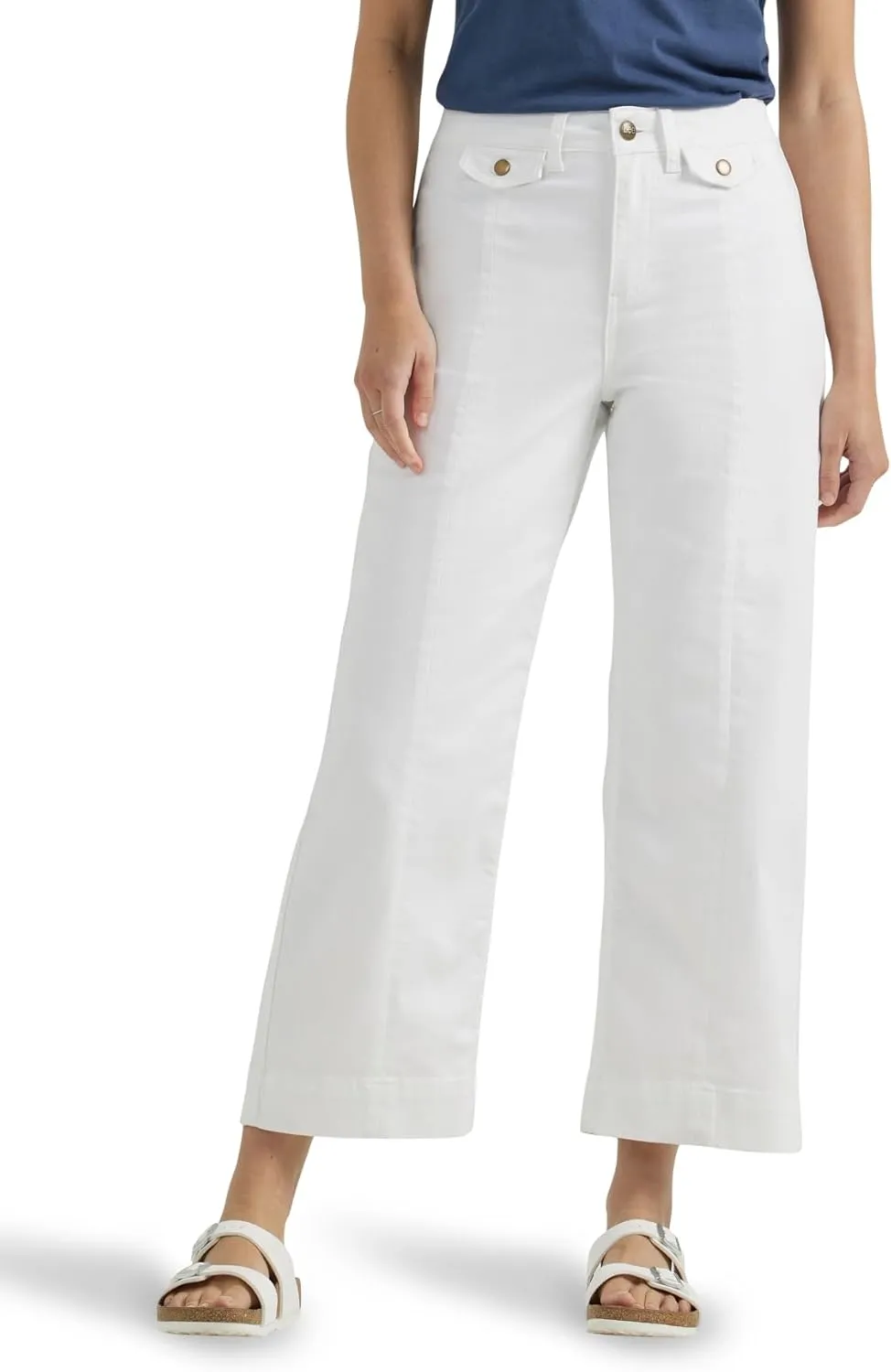 Lee Women's Legendary Wide Leg Seamed Crop Capri Jean