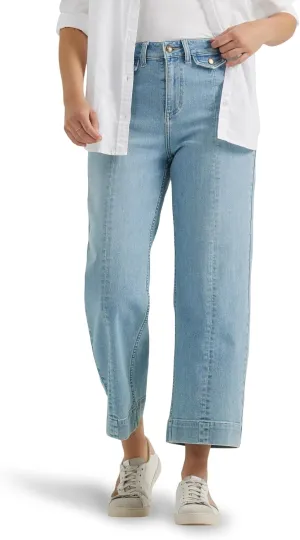 Lee Women's Legendary Wide Leg Seamed Crop Capri Jean