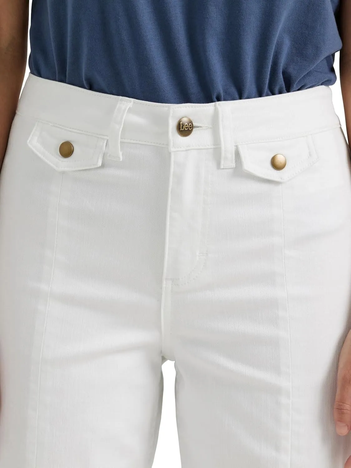 Lee Women's Legendary Wide Leg Seamed Crop Capri Jean