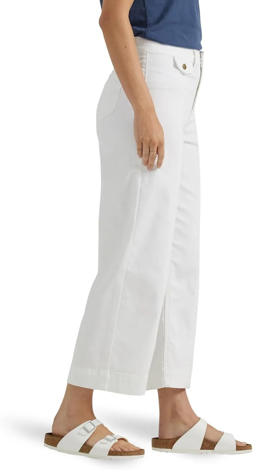 Lee Women's Legendary Wide Leg Seamed Crop Capri Jean