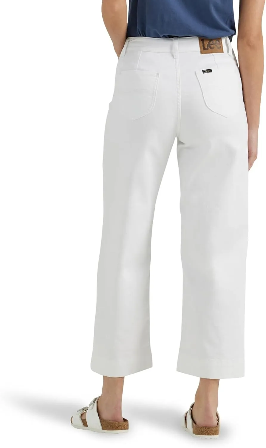 Lee Women's Legendary Wide Leg Seamed Crop Capri Jean