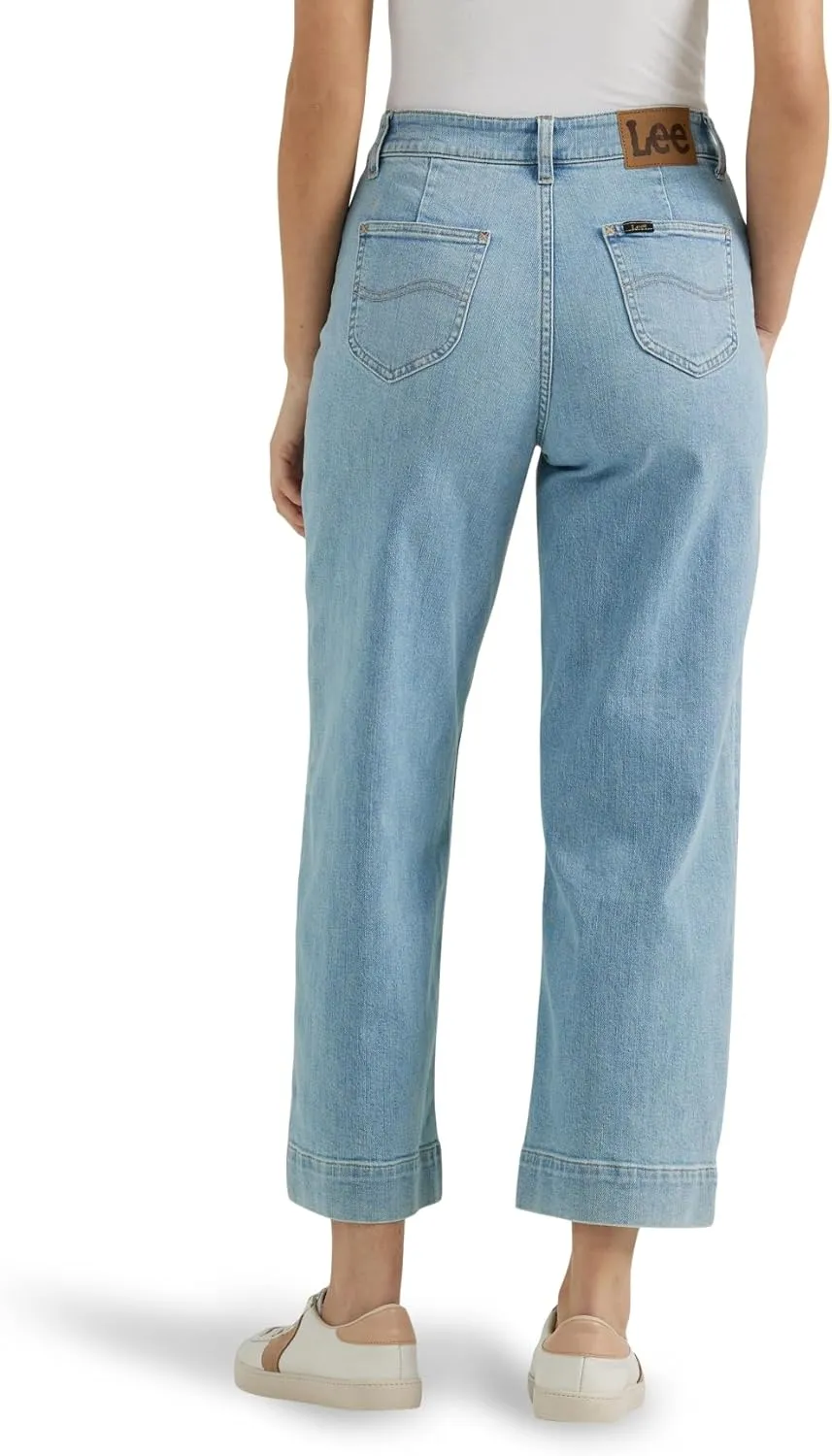 Lee Women's Legendary Wide Leg Seamed Crop Capri Jean