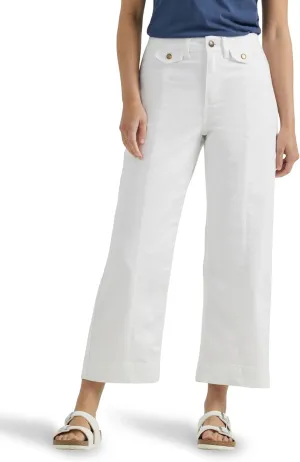 Lee Women's Legendary Wide Leg Seamed Crop Capri Jean