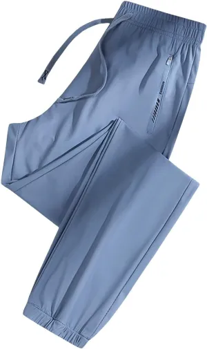 Linen Cropped Trousers for Women Trendy All Seasons Sports Pants Wide Leg with Pockets Casual Linen Joggers for Women