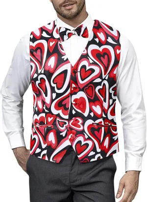 LINOCOUTON Men's Suit Vest with Bow Tie