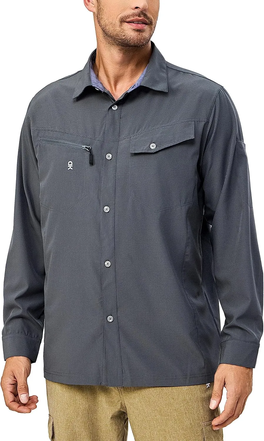Little Donkey Andy Mens UPF 50  UV Protection Long Sleeve Lightweight Shirt Breathable Quick Dry Hiking Fishing Shirts