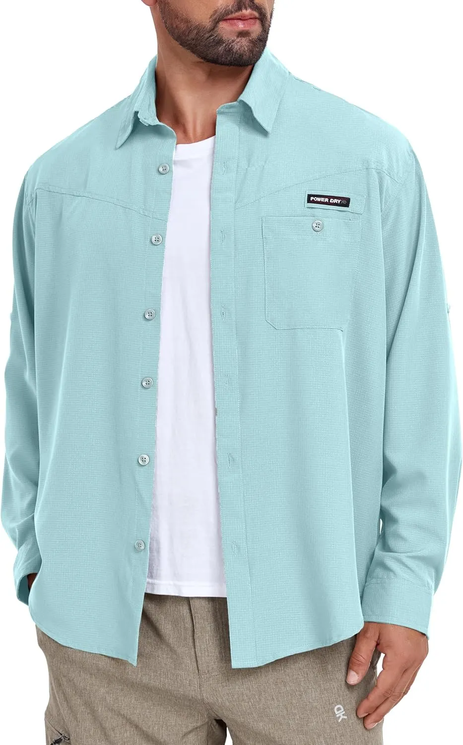 Little Donkey Andy Men's UPF 50 UV Protection Shirt, Breathable Long Sleeve Fishing Hiking Shirts, Quick Dry