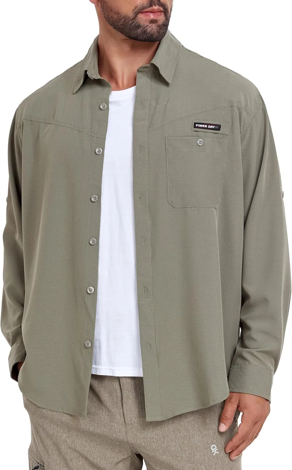 Little Donkey Andy Men's UPF 50 UV Protection Shirt, Breathable Long Sleeve Fishing Hiking Shirts, Quick Dry