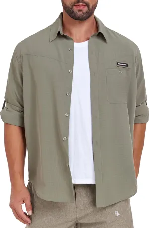 Little Donkey Andy Men's UPF 50 UV Protection Shirt, Breathable Long Sleeve Fishing Hiking Shirts, Quick Dry
