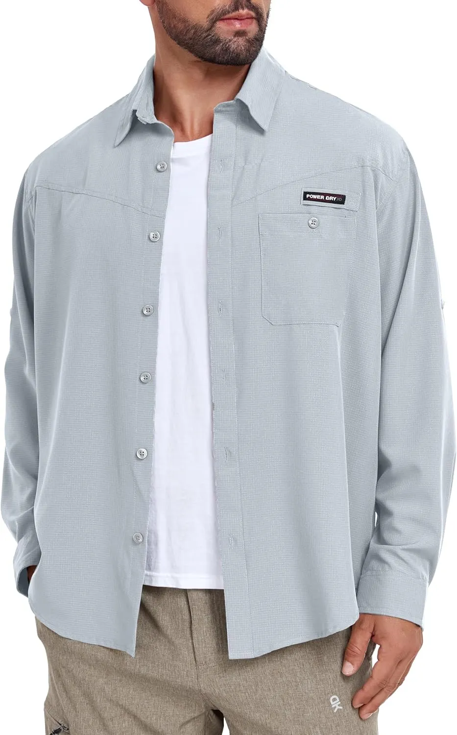 Little Donkey Andy Men's UPF 50 UV Protection Shirt, Breathable Long Sleeve Fishing Hiking Shirts, Quick Dry