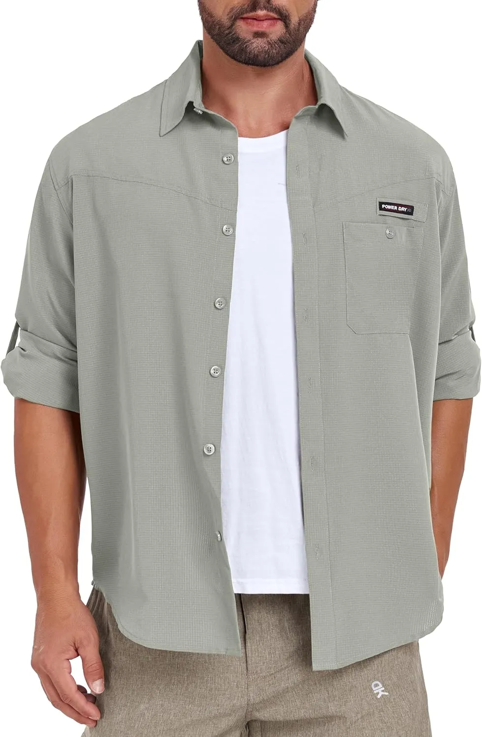 Little Donkey Andy Men's UPF 50 UV Protection Shirt, Breathable Long Sleeve Fishing Hiking Shirts, Quick Dry