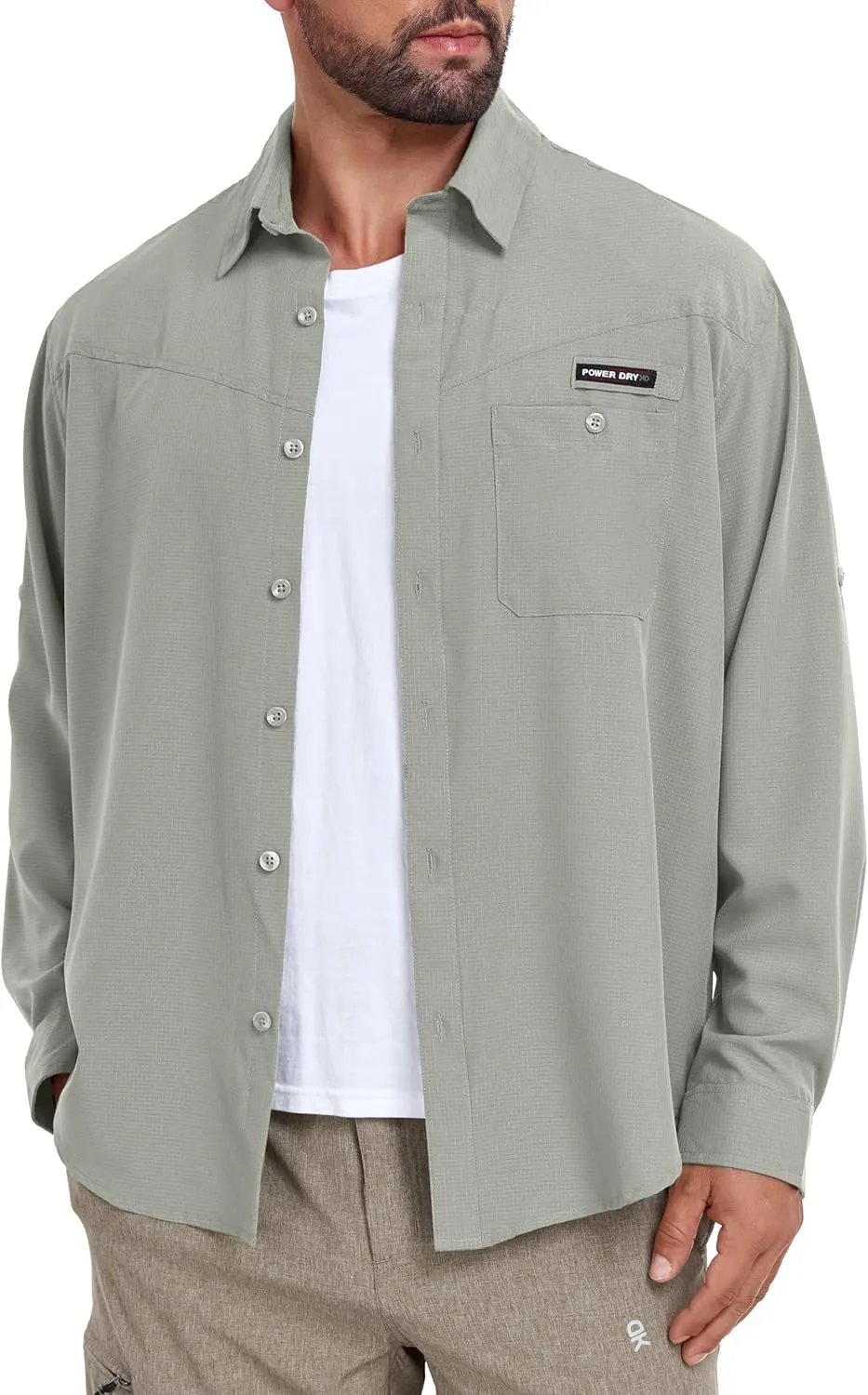 Little Donkey Andy Men's UPF 50 UV Protection Shirt, Breathable Long Sleeve Fishing Hiking Shirts, Quick Dry