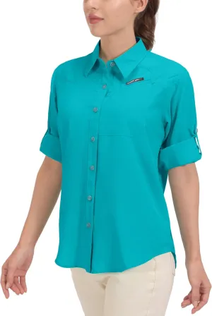 Little Donkey Andy Women's UPF 50 UV Protection Shirt, Breathable Long Sleeve Fishing Hiking Shirts, Quick Dry
