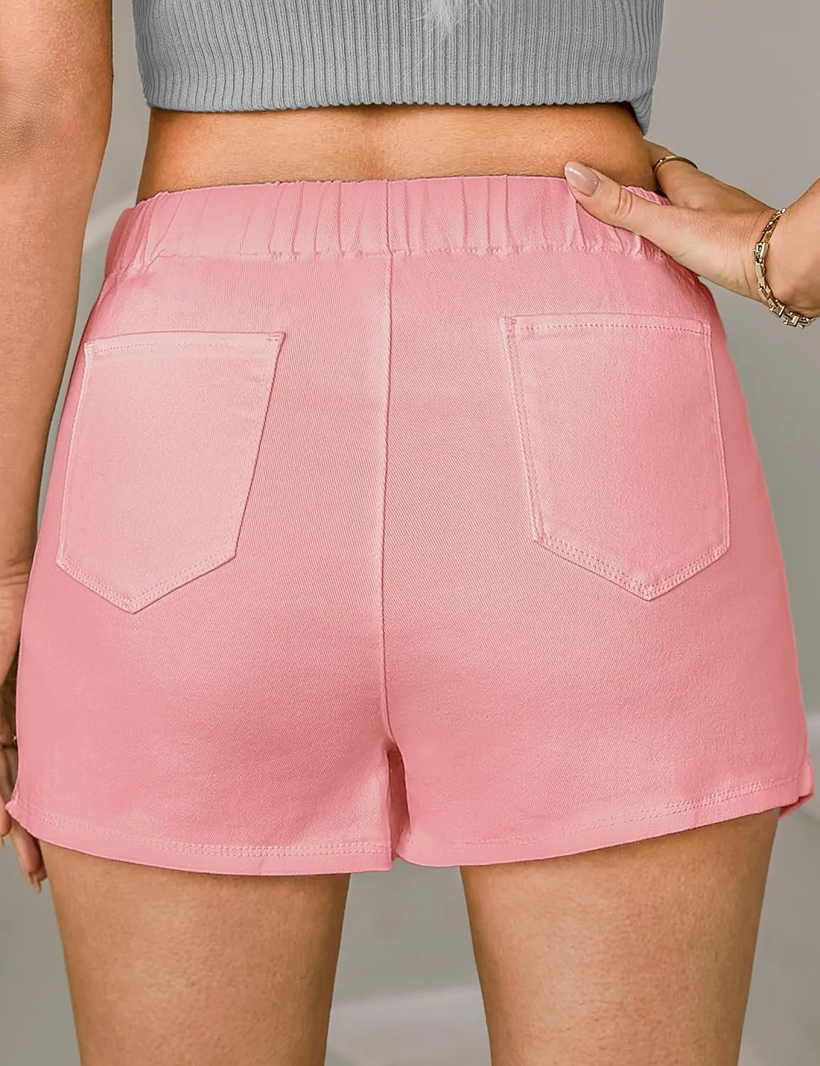 luvamia Jean Skorts for Woman High Waisted Pull On Stretchy Denim Wrap Skirt with Shorts Trendy Asymmetrical Skort