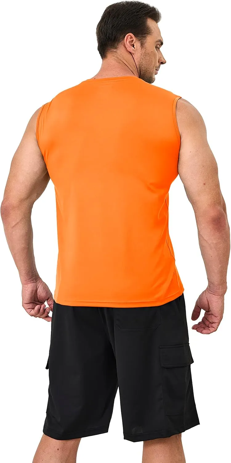 MAGCOMSEN Men's UPF 50  Tank Tops Quick Dry Workout Gym Sleeveless Muscle Shirts Summer Beach Swim Shirt