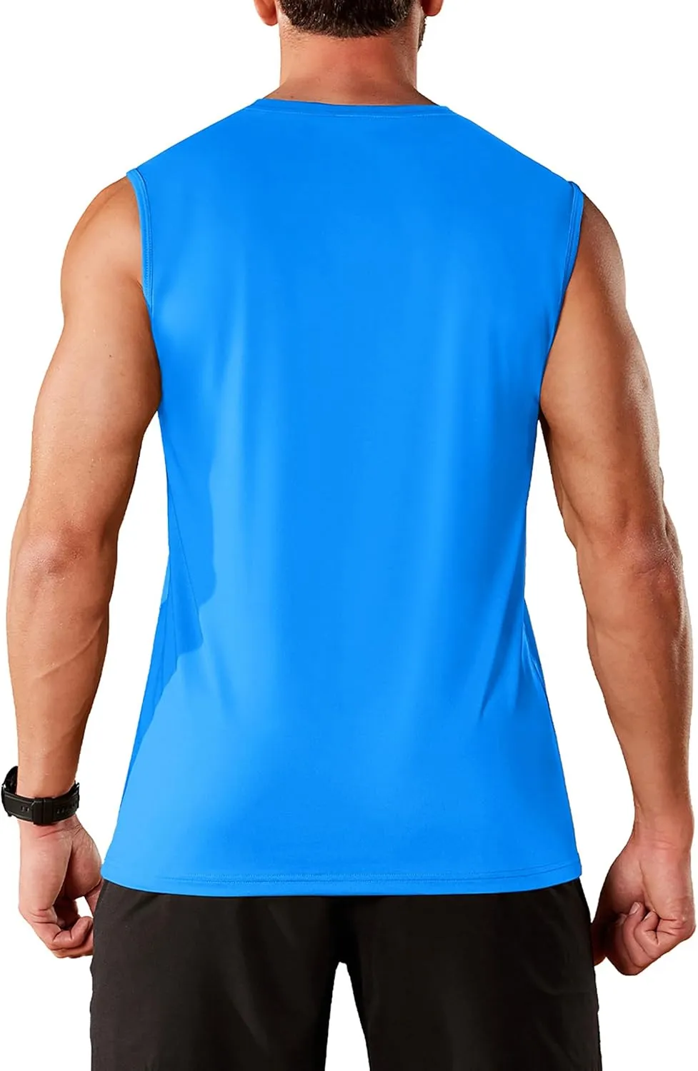 MAGCOMSEN Men's UPF 50  Tank Tops Quick Dry Workout Gym Sleeveless Muscle Shirts Summer Beach Swim Shirt